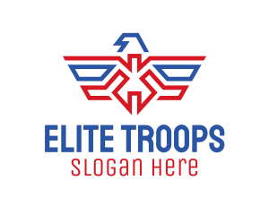 Troops - American Eagle Crest logo design