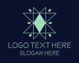 Symmetrical - Blue Geometric Modern Star logo design