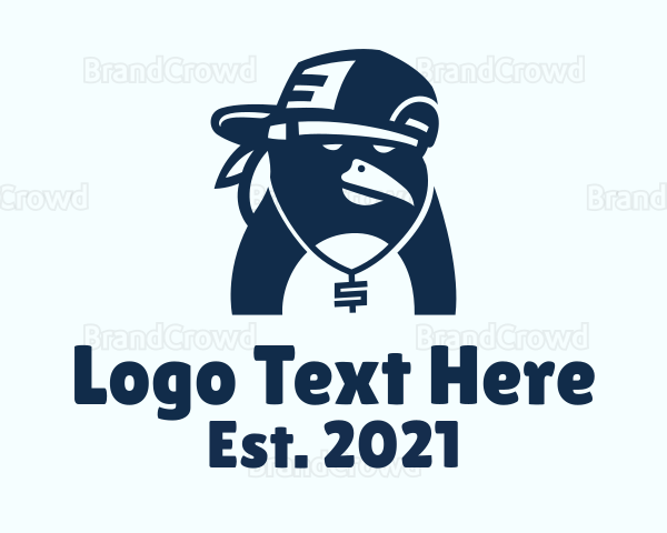 Blue Rapper Penguin Logo