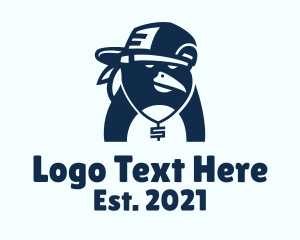 Zoo - Blue Rapper Penguin logo design