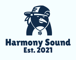 Theme Park - Blue Rapper Penguin logo design