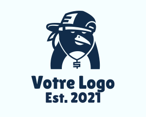 Bird - Blue Rapper Penguin logo design