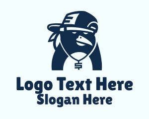 Blue Rapper Penguin  Logo