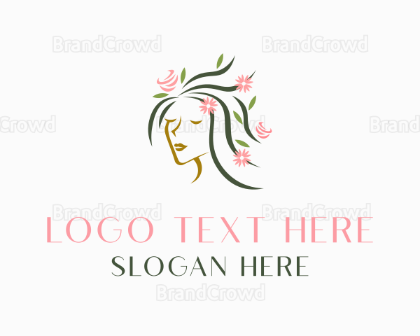 Floral Hair Beauty Logo