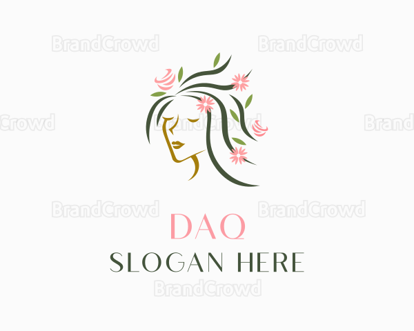 Floral Hair Beauty Logo