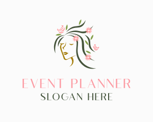 Floral Hair Beauty Logo