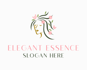 Floral Hair Beauty logo design