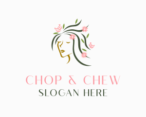 Attractive - Floral Hair Beauty logo design