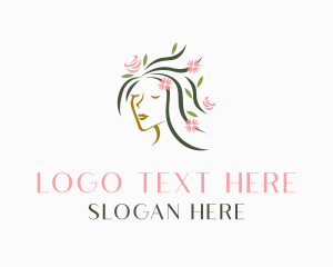 Floral Hair Beauty Logo