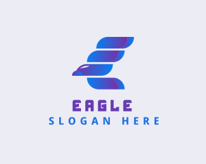 Eagle Wings Letter E logo design