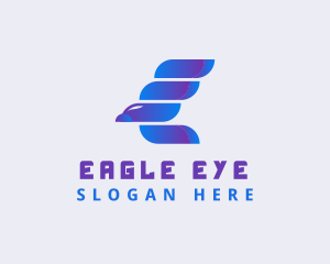 Eagle Wings Letter E logo design