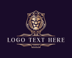 Zoo - Lion Shield Ornament logo design