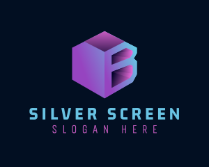 Game Streaming - Hexagon Cube Letter B logo design