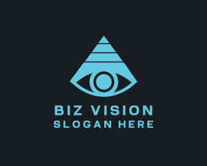 Eye Pyramid Triangle logo design