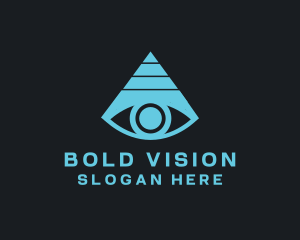 Eye Pyramid Triangle logo design