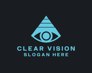 Optics - Eye Pyramid Triangle logo design