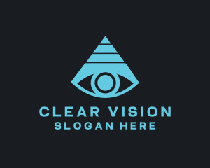 Ophthalmologist - Eye Pyramid Triangle logo design