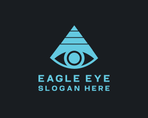 Eye Pyramid Triangle logo design