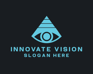 Eye Pyramid Triangle logo design