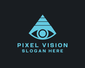 Eye Pyramid Triangle logo design