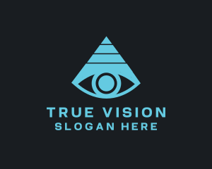 Eye Pyramid Triangle logo design