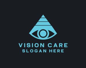 Optometrist - Eye Pyramid Triangle logo design