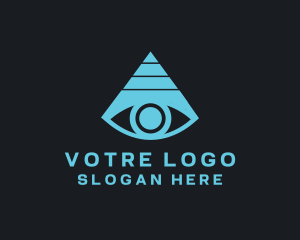 Sight - Eye Pyramid Triangle logo design