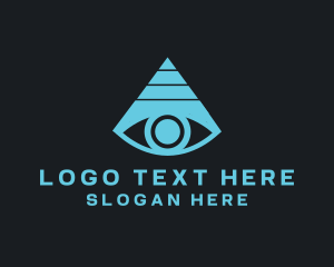 Ophthalmologist - Eye Pyramid Triangle logo design