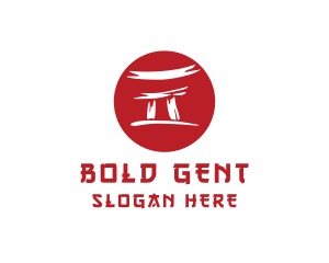 Torii Gate Japan Temple logo design