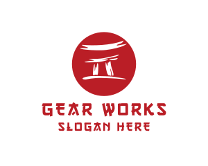 Torii Gate Japan Temple logo design