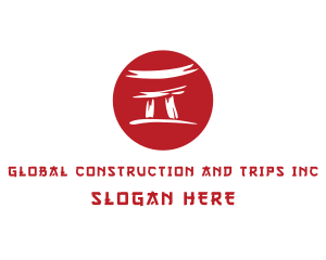 Torii Gate Japan Temple logo design