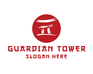 Torii Gate Japan Temple logo design