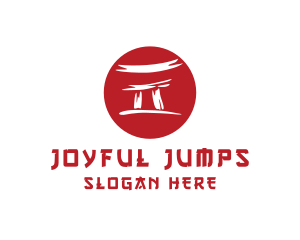 Torii Gate Japan Temple logo design