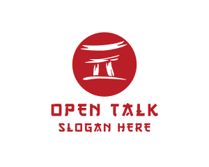 Torii Gate Japan Temple logo design