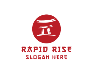 Torii Gate Japan Temple logo design