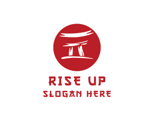 Torii Gate Japan Temple logo design