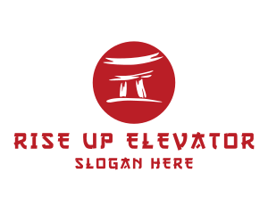 Torii Gate Japan Temple logo design