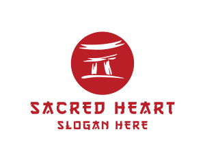 Torii Gate Japan Temple logo design