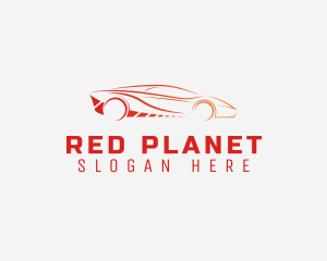 Red Automotive Car  logo design