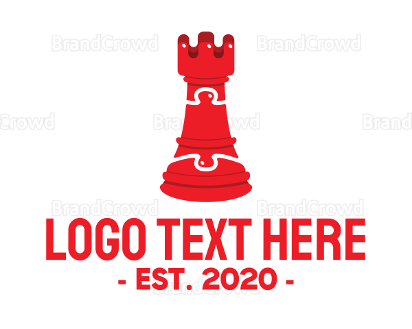 Red Chess Puzzle Logo
