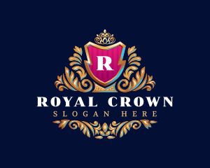 Royal Shield Crown logo design