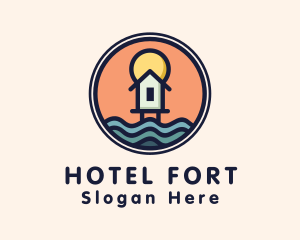 Beach House Hotel logo design