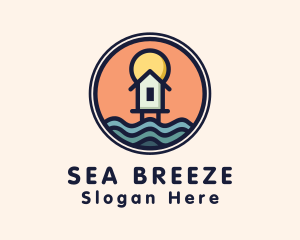 Beach House Hotel logo design