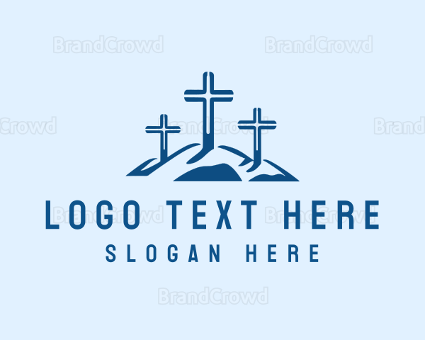 Religious Cross Worship Logo