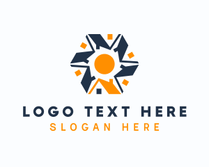 Residential - House Roofing Property logo design