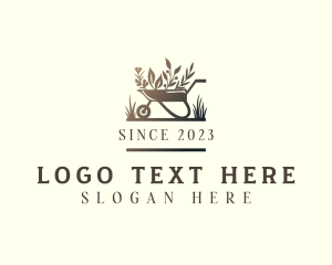 Garden Landscaping Wheelbarrow Logo