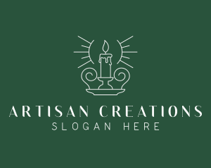 Artisanal Candle Holder logo design