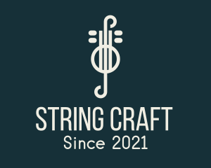 String - String Music School logo design