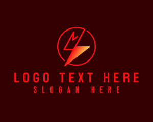 Powerbank - Lightning Power Energy logo design