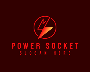 Socket - Lightning Power Energy logo design